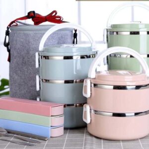 Multi-Layer Lunch Box With Handel