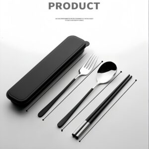 4 Piece Reusable Cutlery Set
